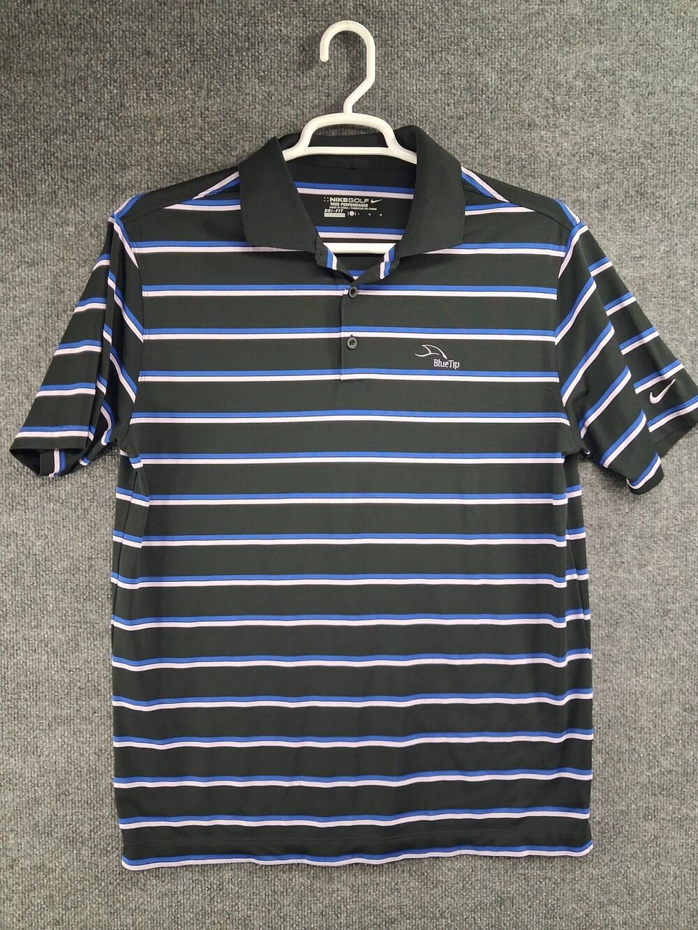 Nike Golf Polo Shirt Mens Large Dri Fit Tour Performance Black